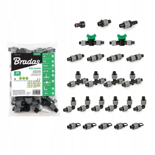  Bradas DSTA20-SET1 csepegtető szalag tartozékok készlet 24 db.