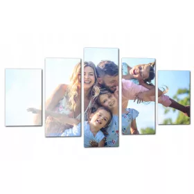   Falfestészet - Fényképfestés az Ön fényképéről TRIPTIQUE 5 RÉSZES festmények a nappali falára