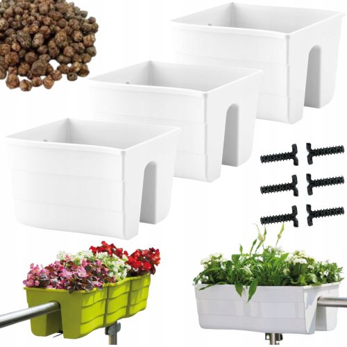  Forma-műanyag virágcserép 29,5 cm x 29 x 20 cm műanyag barna és bézs árnyalatú