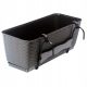  Prosperplast virágcserép 38,6 cm x 15,4 x 14,2 cm átmérőjű 10 cm műanyag barna és bézs árnyalatok