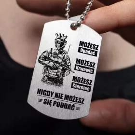    Titán Katonai Motivációs Kutyacímke INGYENES GRAVÍRÁSSAL