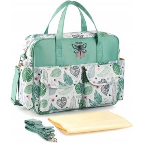    babakocsi SZERVEZŐ TÁSKA ANYÁNAK, APUKÁNAK, MINTÁK, SZÍNEK, LÁNGÓ LEVELEK 3 az 1-ben