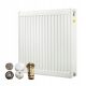 Acéllemez radiátor Diamond 1250 W fehér 600 x 600 x 105 mm - alsó csatlakozás