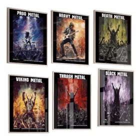   Plakat muzyczny Black Death Heavy Power Prog Thrash Viking Metal x7