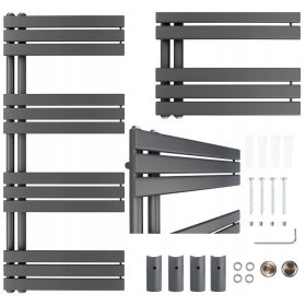    Aquabad vizes fürdőszoba radiátor 688 W 500 x 1150 mm antracit, fekete, szürke