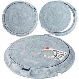   Aknafedél szennyvízgyűjtő tartályhoz 60cm szürke 1,5t A15