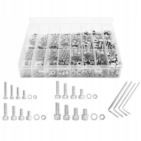   ROZSDAMENTES ACÉL HEX CSAVAR KÉSZLET 520 DB M3 M4 M5 M6 + DOBOZ