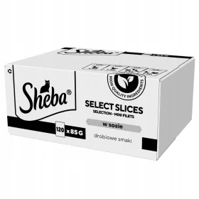    SHEBA baromfi ízes nedves eledel macskáknak szószos tasakban 120x85 g