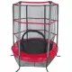 Trambulin hálóval, fekete és piros, átmérő 137 cm