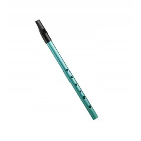  Fém flageolet D - zöld + borítás és markolat