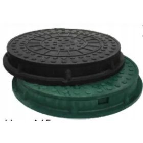  Aknafedél szennyvízgyűjtő tartályhoz 60 cm PP 1,5 t osztály A15 zöld