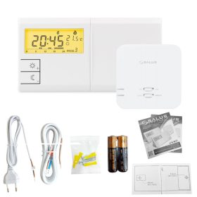   SALUS 091FLRFV2 VEZETÉK NÉLKÜLI TERMOSZTÁT SZABÁLYOZÓ 091FLRF V2 KEMÉZŐKAZÁNHOZ