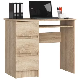    Téglalap alakú íróasztal Chord A-6 Bal 90 x 50 x 77 cm Sonoma tölgy