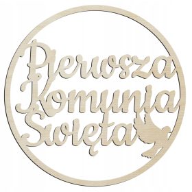    Fa gyűrű, elsőáldozás, kör, felirat, rétegelt lemez koszorú, 50 cm