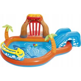 FELFÚJHATÓ MEDENCE, JÁTSZÓTÉR VULKÁNCSÚSZÓVAL