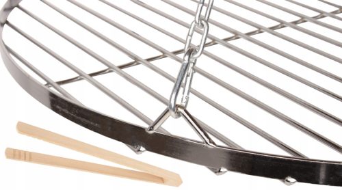  Rács a kandalló felett GRILL TŰZHEZ 60 cm KERTI ROZSDAMENTES KRÓM ÁLLVÁNYHOZ
