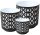  Lamela virágcserép 14 cm x 14 x 15 cm átmérő 14 cm műanyag fehér, fekete + 2 egyéb termék
