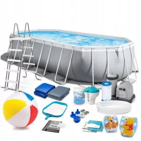   Keretes kerti medence 610 x 305 x 122 cm készlet 18 az 1-ben INTEX 26798