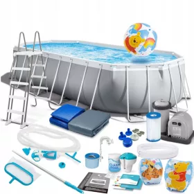   Keretes kerti medence 610 x 305 x 122 cm készlet 21 az 1-ben INTEX 26798