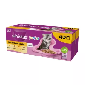    WISKAS JUNIOR BAROMFI ÍZKEVERÉKES LAKÁMA ZSELYÉBEN KICSIKÁKNAK 40x85g