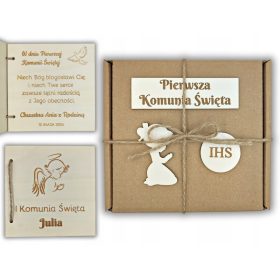    Elsőáldozási ajándékdoboz + fakártya + személyre szabás