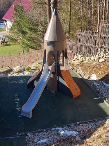 Fából készült játszótér SPACE ROCKET PZ25 gyerekeknek