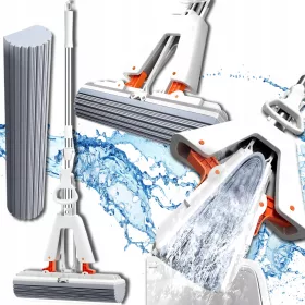   Shopek szivacsos felmosó csavarral, szivacs vízhez, nedvszívó, 28 cm