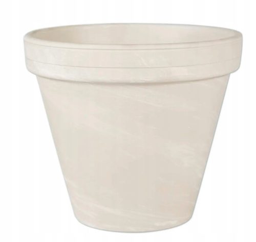  Spang virágcserép 18 cm x 21 x 18 cm átmérőjű 19 cm kerámia krém