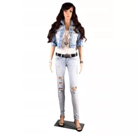 F5 bézs színű női kijelző manöken