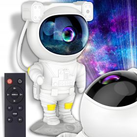    Gockowiak fehér projektor lámpa + MIK-STAR TÁVIRÁNYÍTÓ az Astronaut LED Star projektorhoz