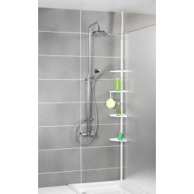 Teleszkópos sarok fürdőszobai polc - akár 4 szintig