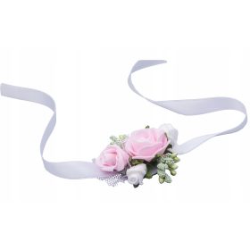    KÉZI karkötő élethű virágokkal Corsair úrvacsora dekoráció 015