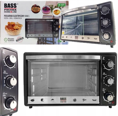  BASS POLSKA 10371 mini sütő 27 l fekete