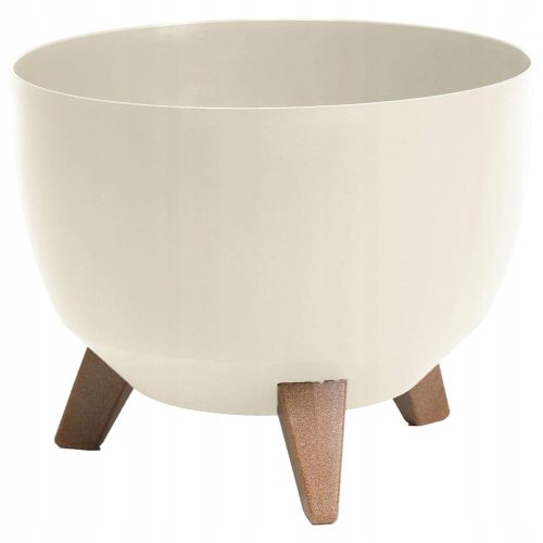 Grando virágcserép 23 cm x 23 x 20 cm átmérőjű 23 cm műanyag barna és bézs árnyalatok