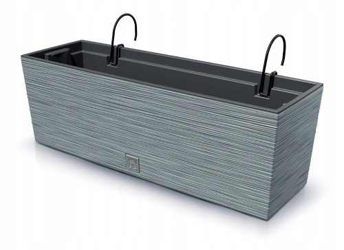  Prosperplast virágcserép 58 cm x 18 x 19,5 cm műanyag szürke és ezüst árnyalatok