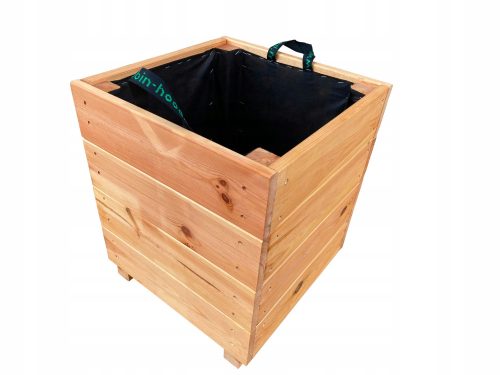  Fából készült virágcserép Outlet 45 cm x 45 x 52 cm természetes fa