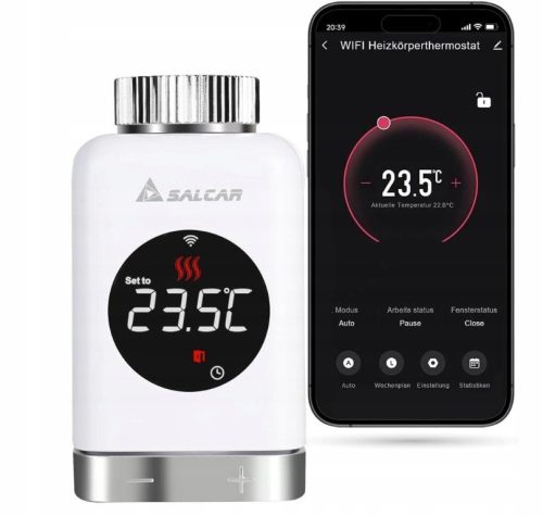 SALCAR TRV801W PRO HEATER TERMOSZTÁT SMART WIFI LCD KIJELZŐ