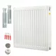 Acéllemez radiátor Diamond 3552 W fehér 1600 x 600 x 105 mm - oldalsó csatlakozás