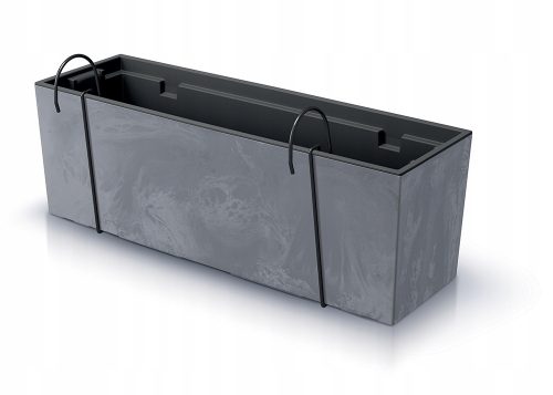  Prosperplast virágcserép 58 cm x 18 x 19,5 cm átmérőjű 60 cm műanyag szürke és ezüst árnyalatok