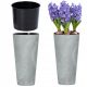  Prosperplast virágcserép 20 cm x 20 x 38,1 cm átmérő 20 cm műanyag szürke és ezüst árnyalatok
