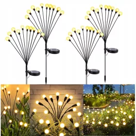    Napelemes lámpa, fekete, 65 cm, 2 db + Napelemes lámpa, fekete, 65 cm, 2 db.
