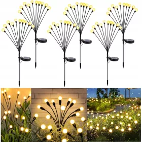    Napelemes lámpa, fekete, 65 cm, 2 db + Napelemes lámpa, fekete, 65 cm, 4 db.