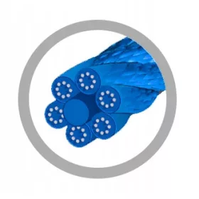   Erősített polipropilén kötél 16mm - KÉK - játszótérhez - 5m