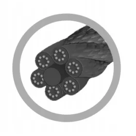   Megerősített polipropilén kötél 16mm - FEKETE - játszótérre - 5 méter