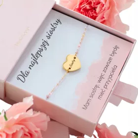    Gravírozott szív karkötő nővérnek sebészeti acélból ajándékba
