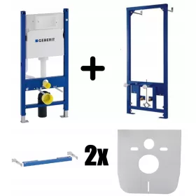    SZETT GEBERIT DELTA UP100 WC keret + konzolok + bidé KERET + szőnyegek