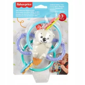    Fogzáshoz való fogas, Fisher-Price csörgővel, többszínű anyagból