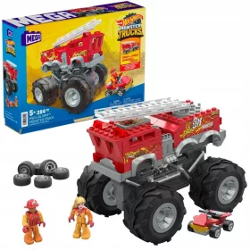    Hot Wheels Monster Trucks Mega – megépíthető jármű 5 riasztóval + ATV buggy készlet HHD19