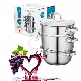    Gyümölcscentrifuga 8 l-es rozsdamentes acél gőzüst indukciós gáz Altom Design