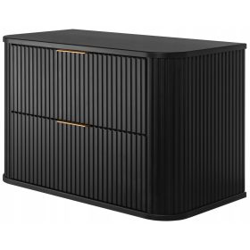    FEKETE MOSADÓSZEKRÉNY FIÓKKKAL 80 CM-ES VARÁZOTT függő GLAMOUR